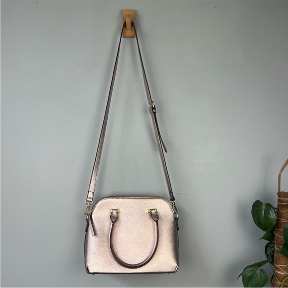 Kate Spade Medium Rose Gold Leather Dome Satchel - Picture 6 of 9